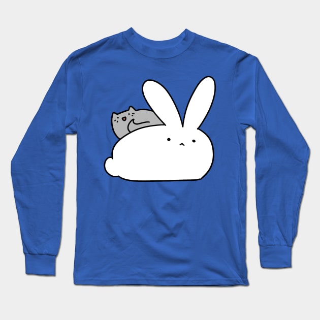 Big Bunny and Little Cat Long Sleeve T-Shirt by saradaboru